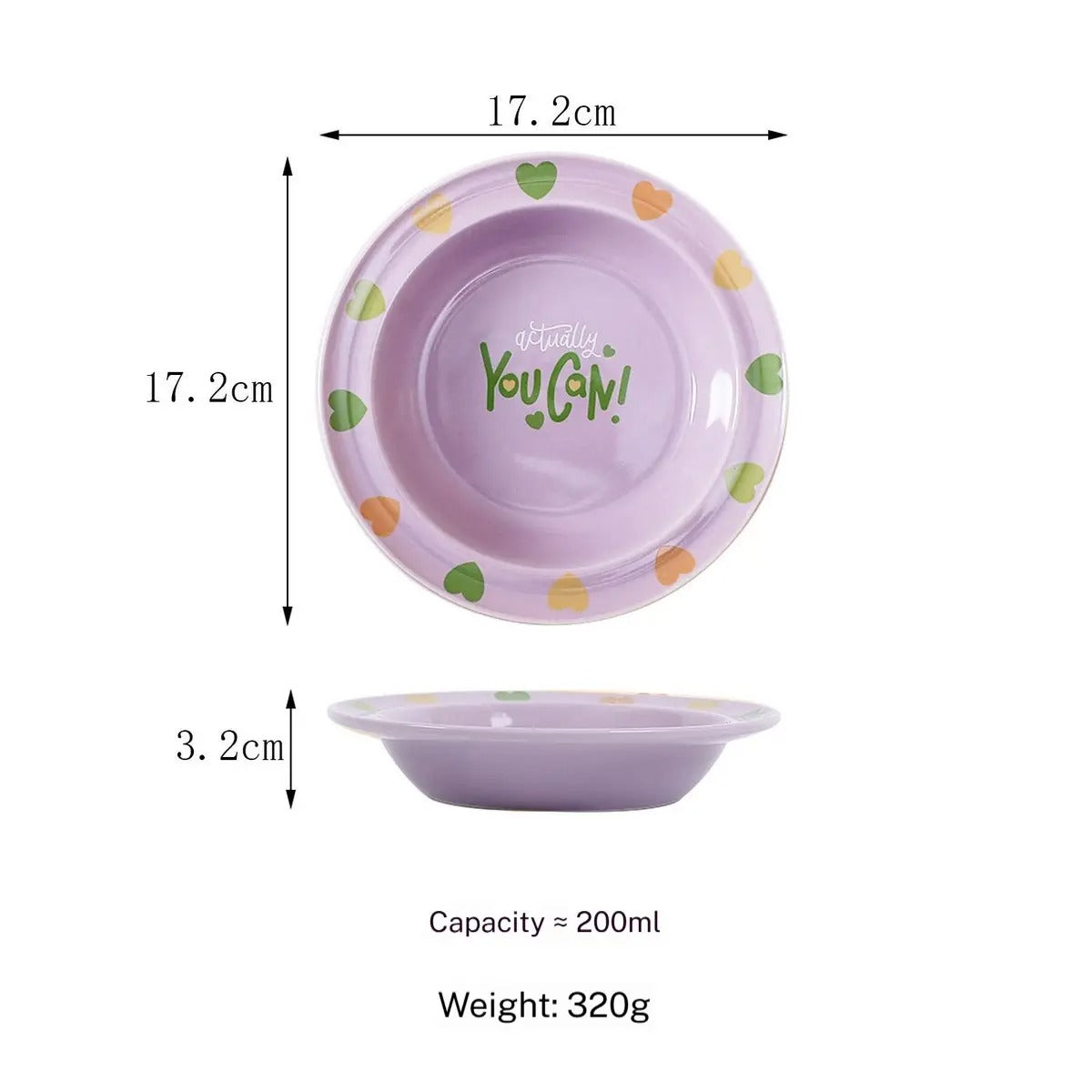 Cartoon Ceramic Pet Bowl with Edge Guard_CWMM5933