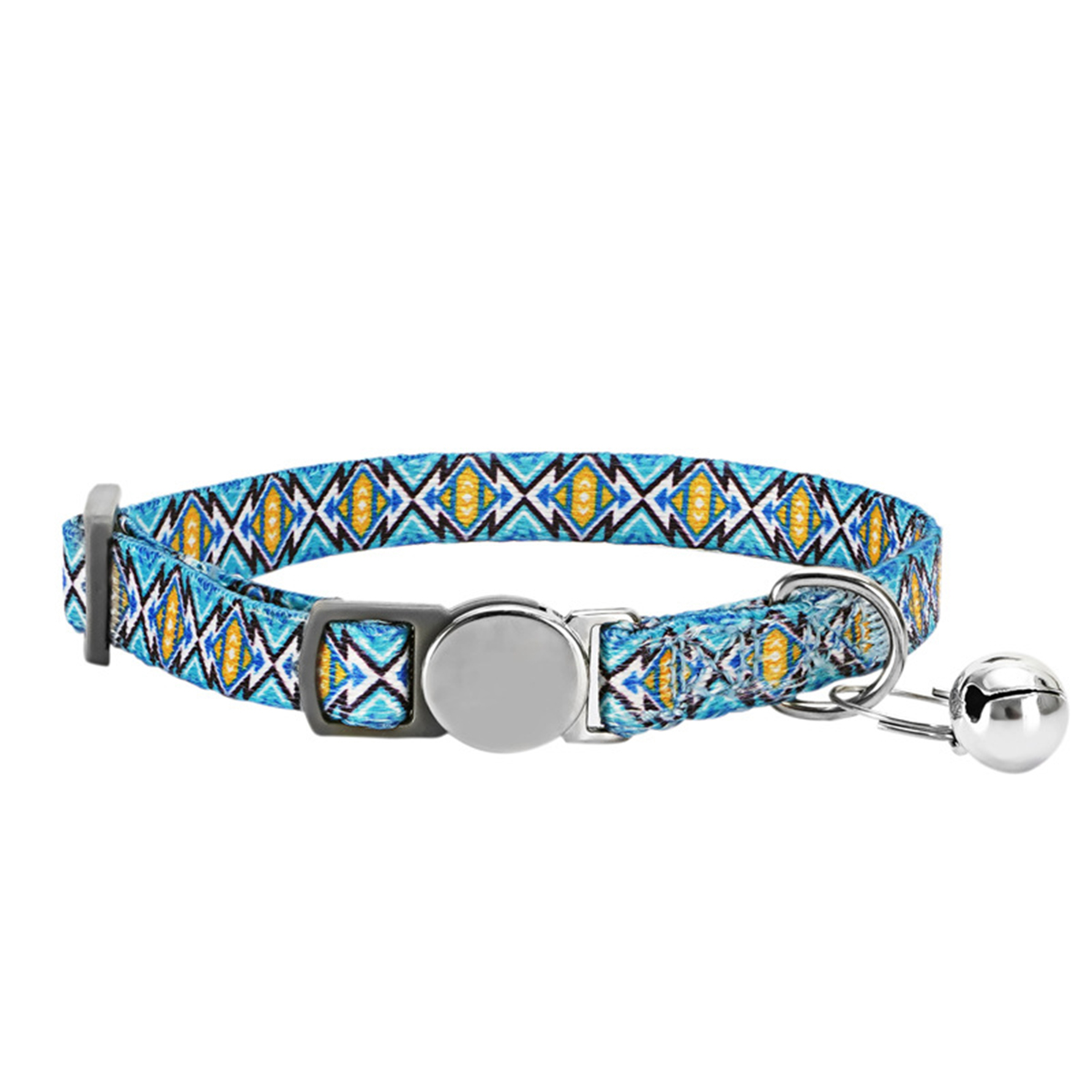 Boho Chic Floral Cat Collar with Custom Engraving_CWMM7577