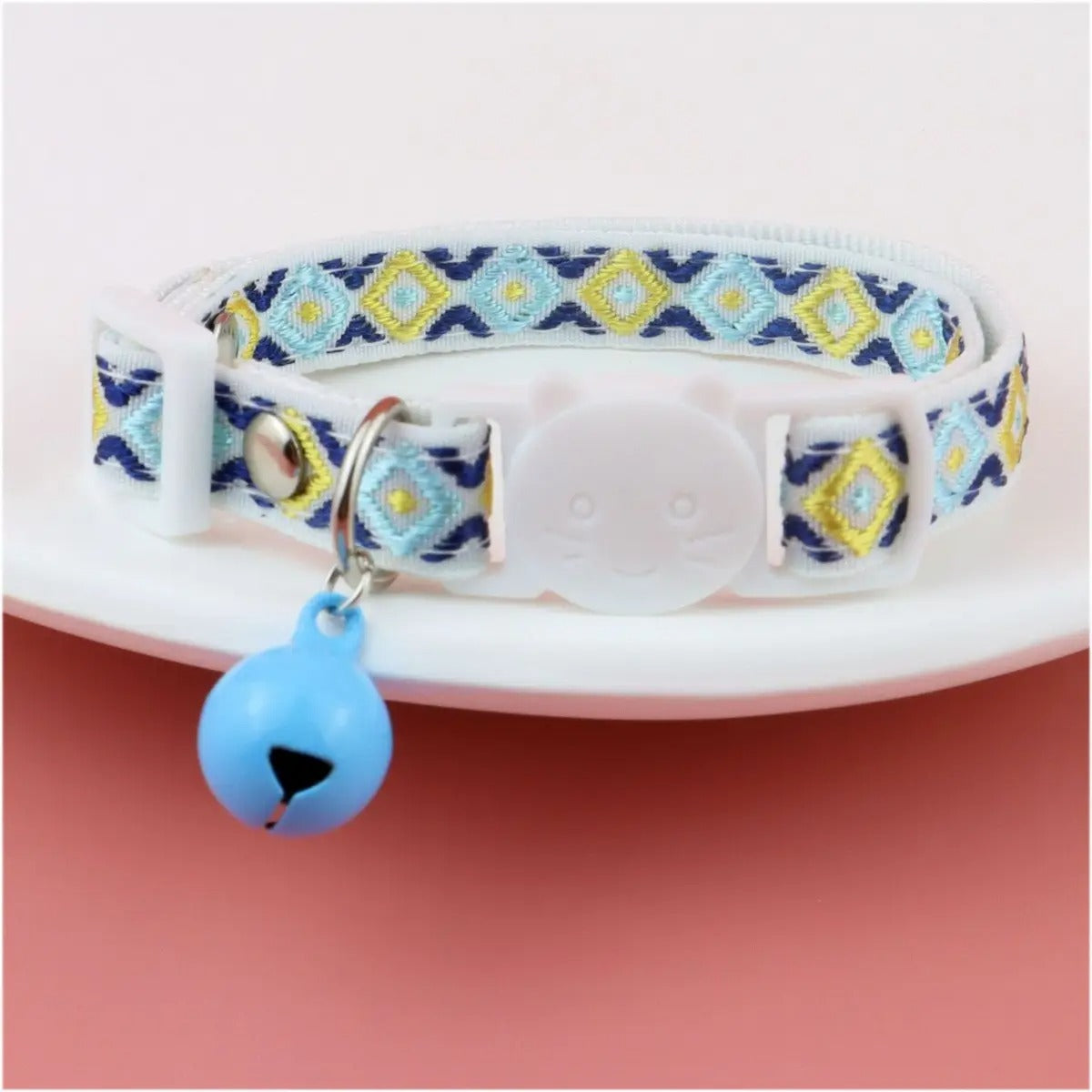 Colorful woven cat&dog collar (with bell tassel)_CWMM5968