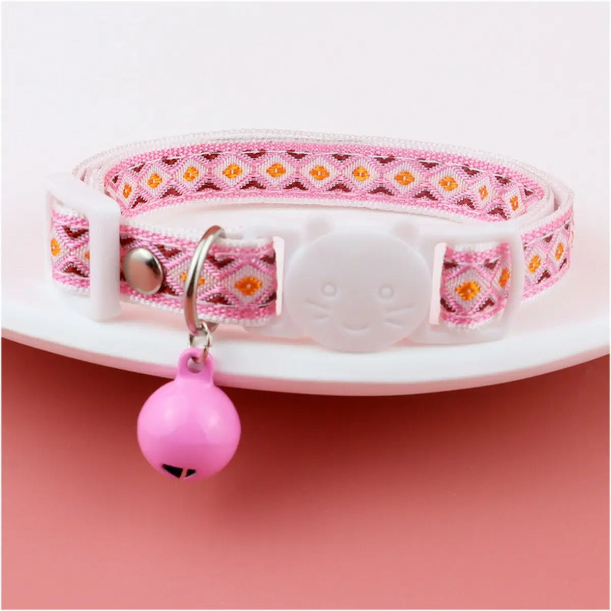 Colorful woven cat&dog collar (with bell tassel)_CWMM5968