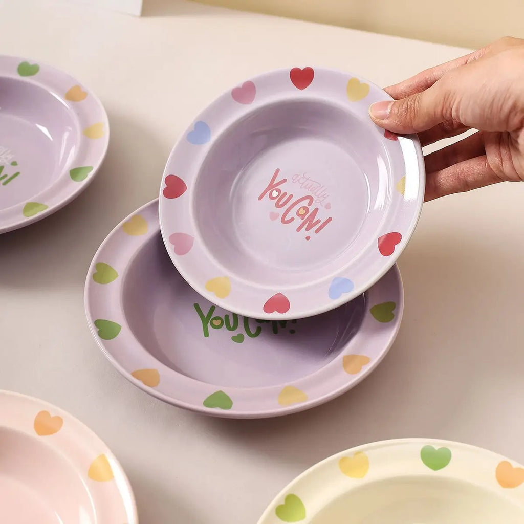 Cartoon Ceramic Pet Bowl with Edge Guard_CWMM5933