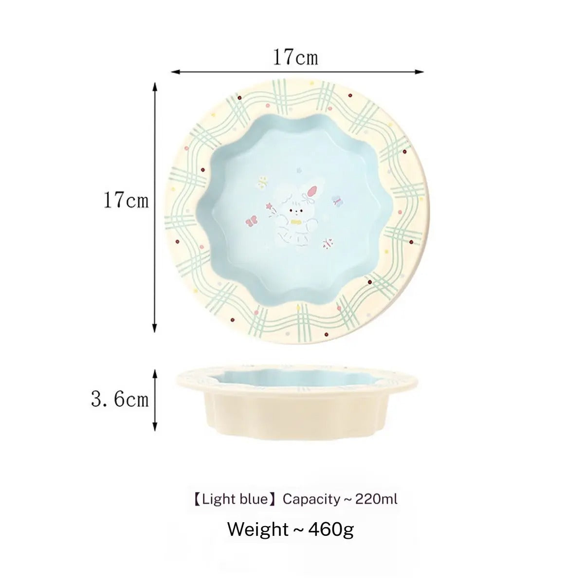 Cute Cartoon Ceramic Pet Bowl for Food & Water_CWMM5935