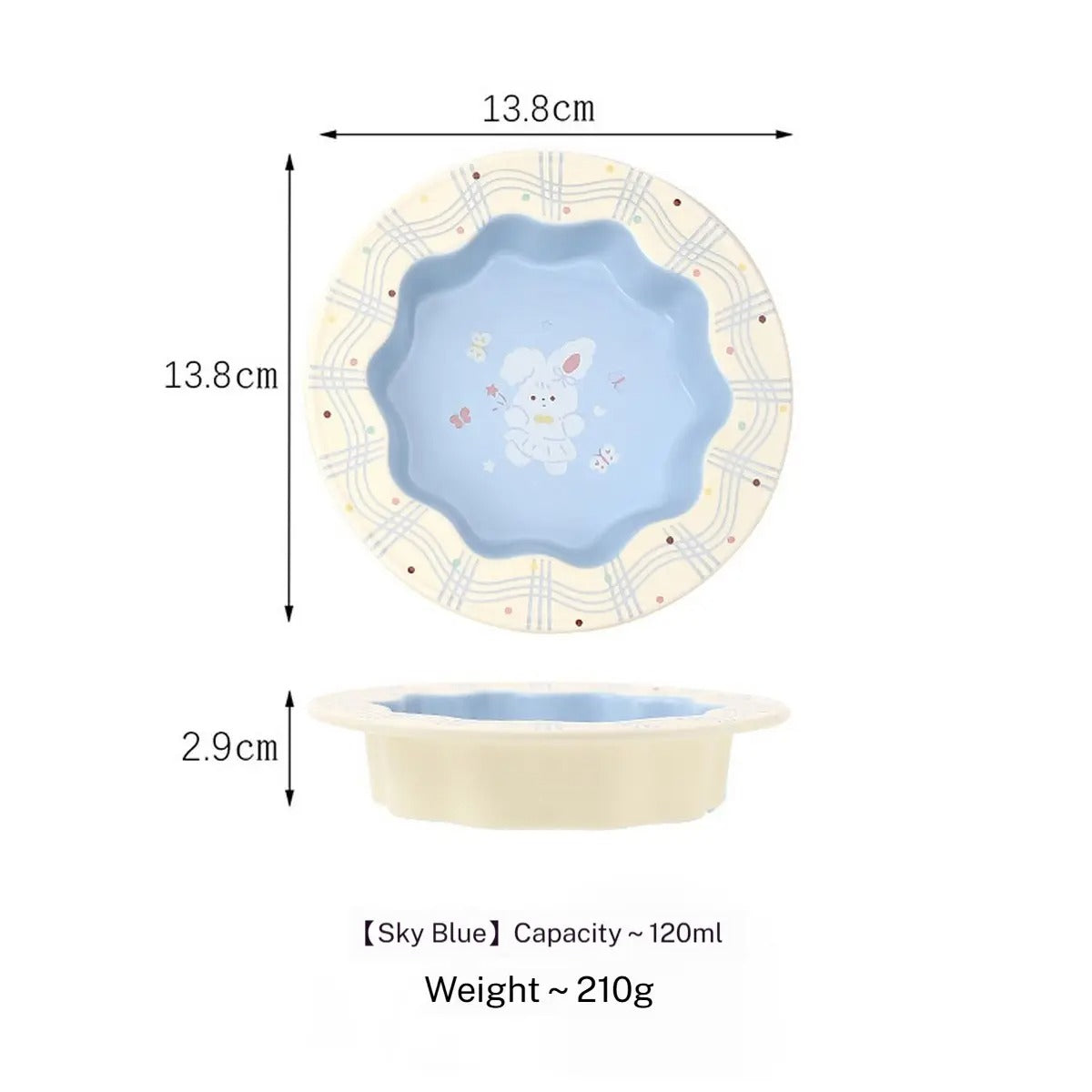 Cute Cartoon Ceramic Pet Bowl for Food & Water_CWMM5935