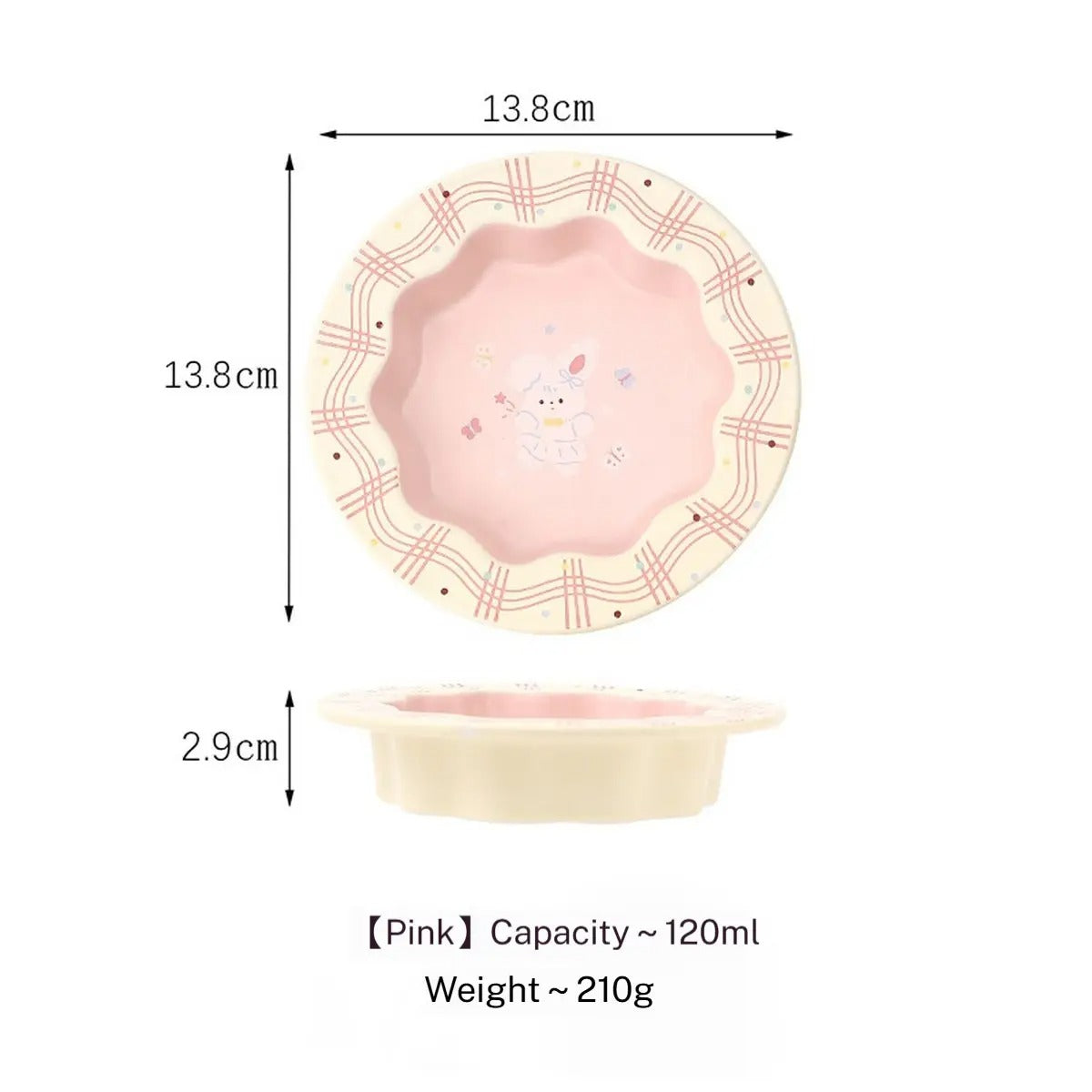 Cute Cartoon Ceramic Pet Bowl for Food & Water_CWMM5935