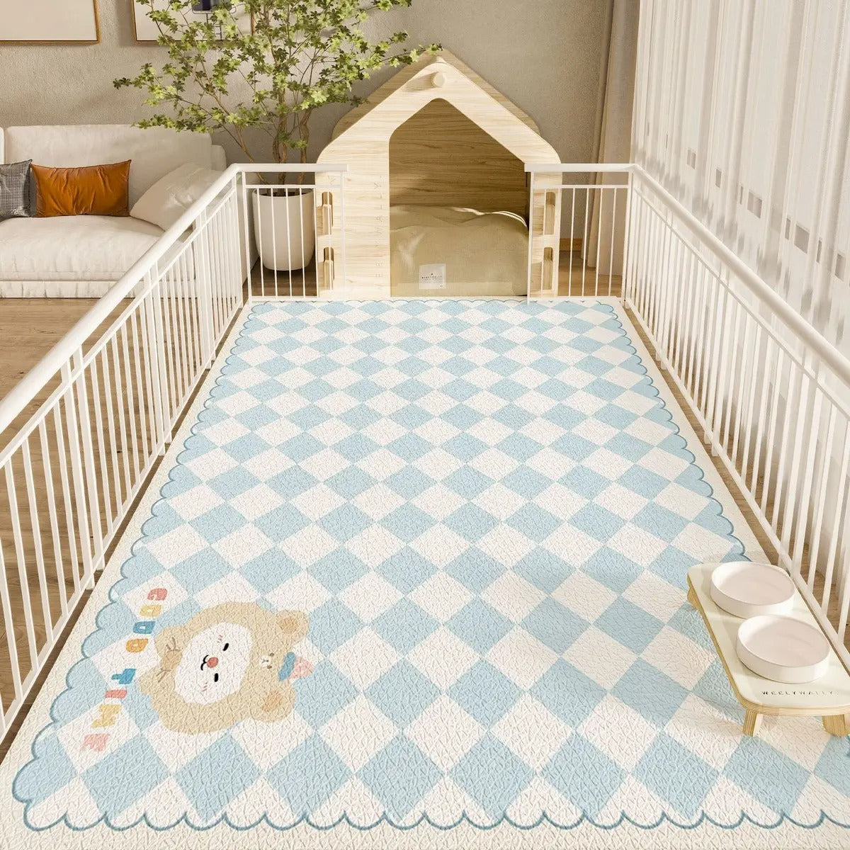 Cartoon PVC Pet Mat – Waterproof & Easy Clea_CWMM6076