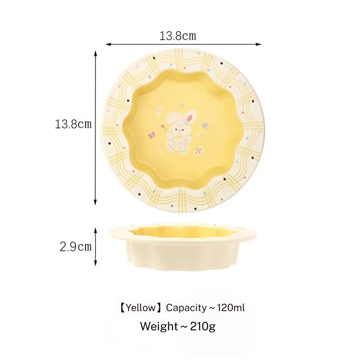 Cute Cartoon Ceramic Pet Bowl for Food & Water_CWMM5935