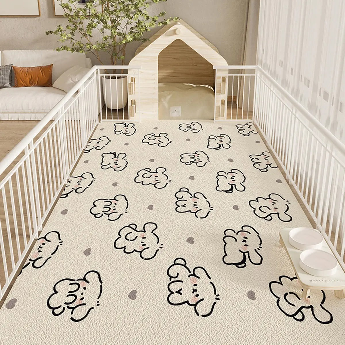 Cartoon PVC Pet Mat – Waterproof & Easy Clea_CWMM6076