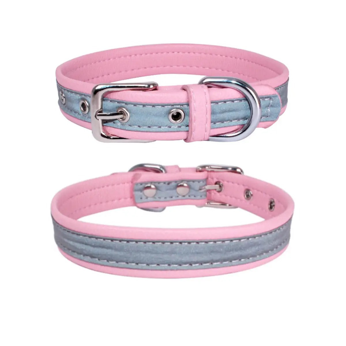 Comfort Leather Anti-Lost Reflective Dog Collar_CWMM5977