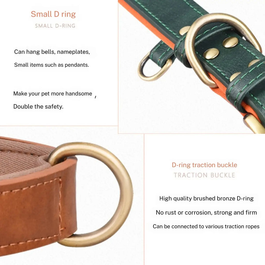 Colorblock Space Cotton Dog Collar & Leash Set_CWMM5976