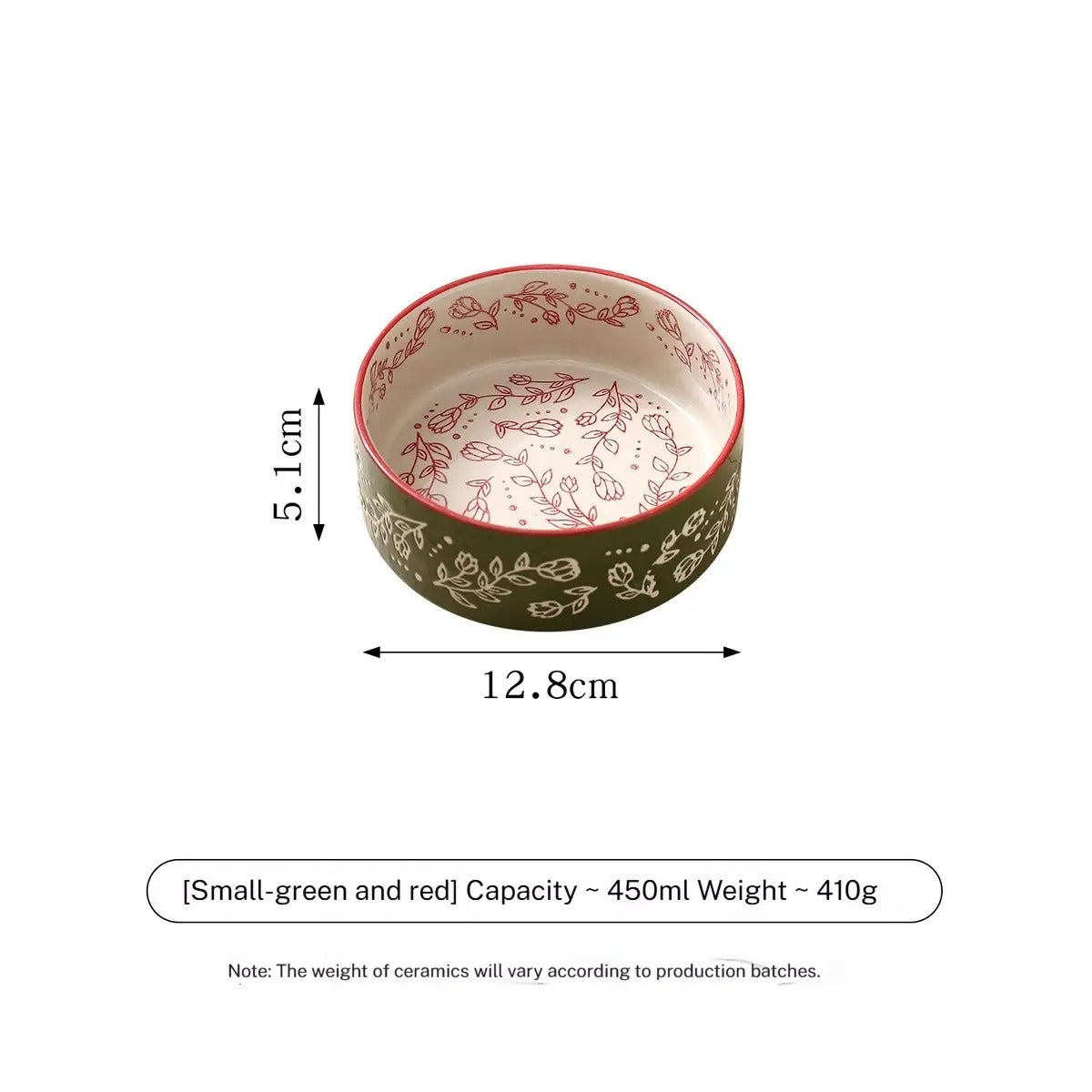Boho Ceramic Pet Bowl with Wooden Stand_CWMM5944
