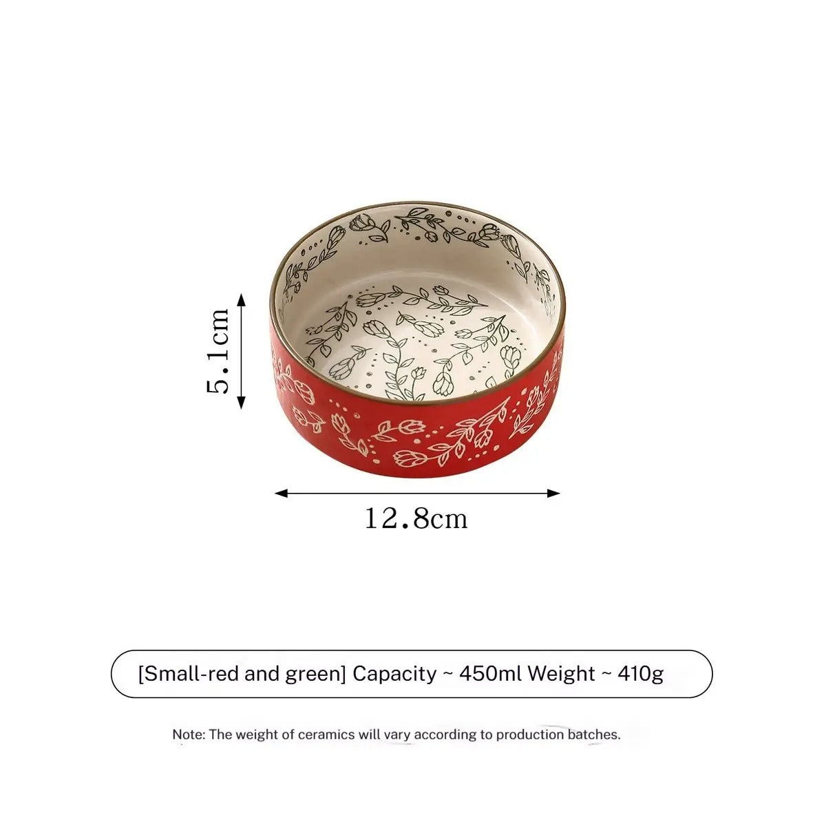 Boho Ceramic Pet Bowl with Wooden Stand_CWMM5944