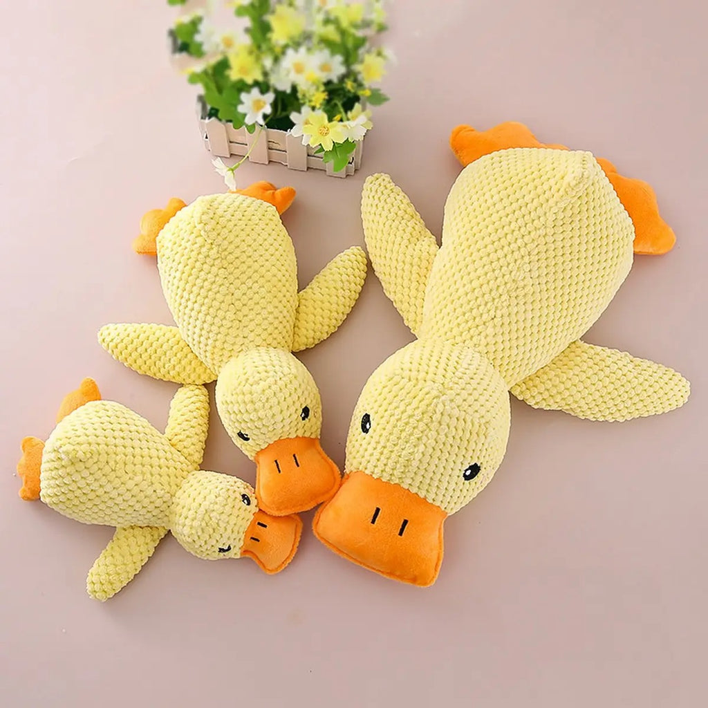 Hot Plush Squeaky Quack Duck Dog Toy_CWMM5393