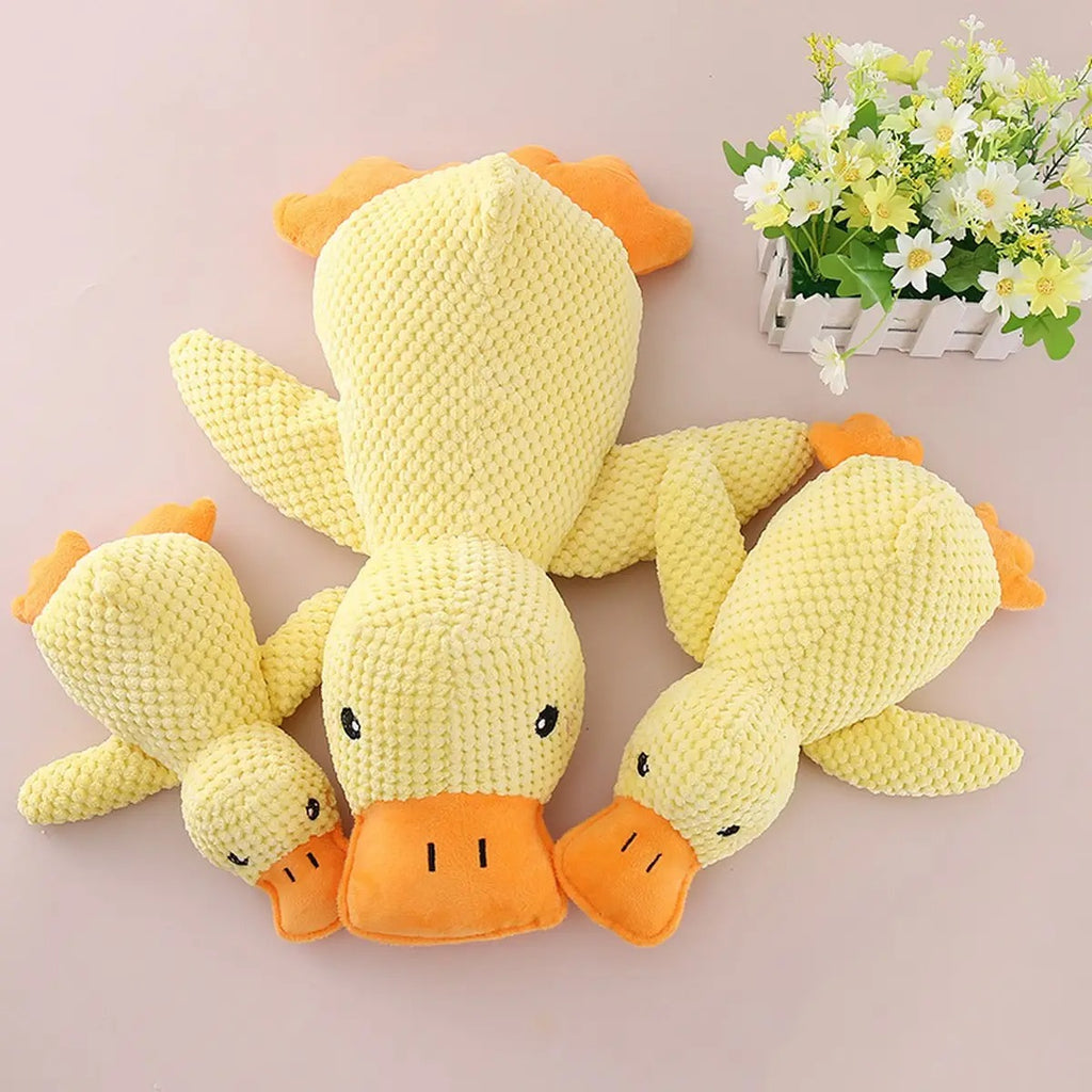 Hot Plush Squeaky Quack Duck Dog Toy_CWMM5393