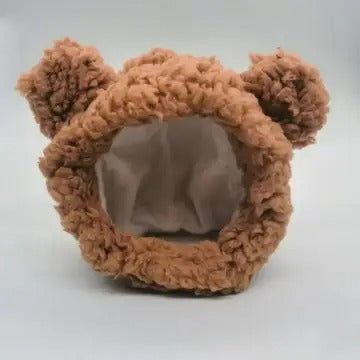 Teddy Bear Knit Pet Hat – Warm & Adorable_CWAH3692