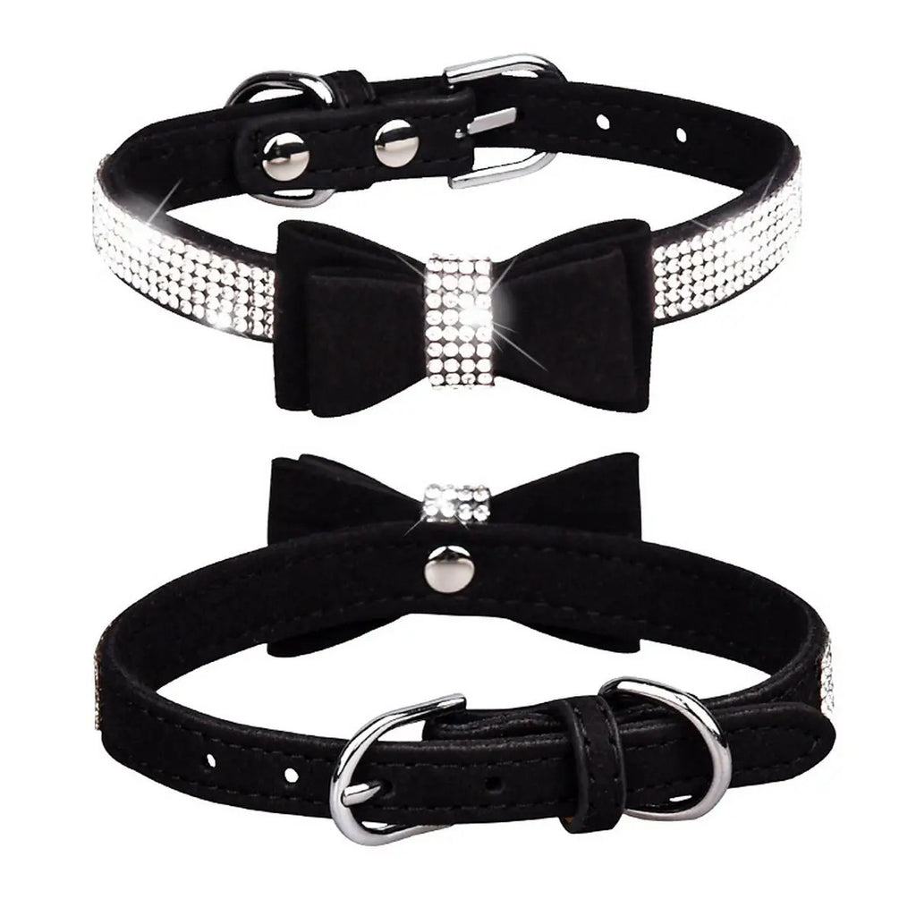 Bling Rhinestone Dog & Cat Collar with Leash_CWMM5979