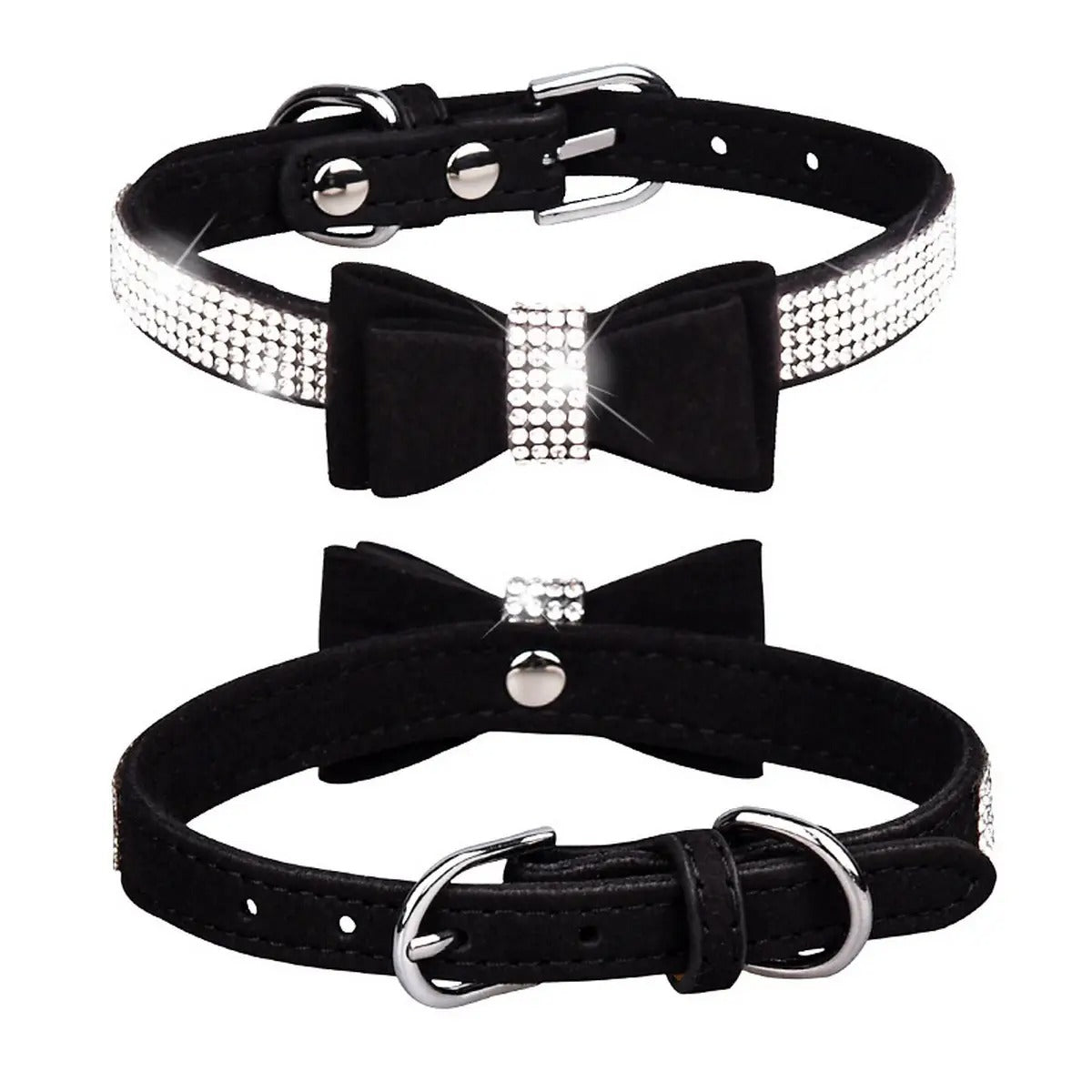 Bling Rhinestone Dog & Cat Collar with Leash_CWMM5979