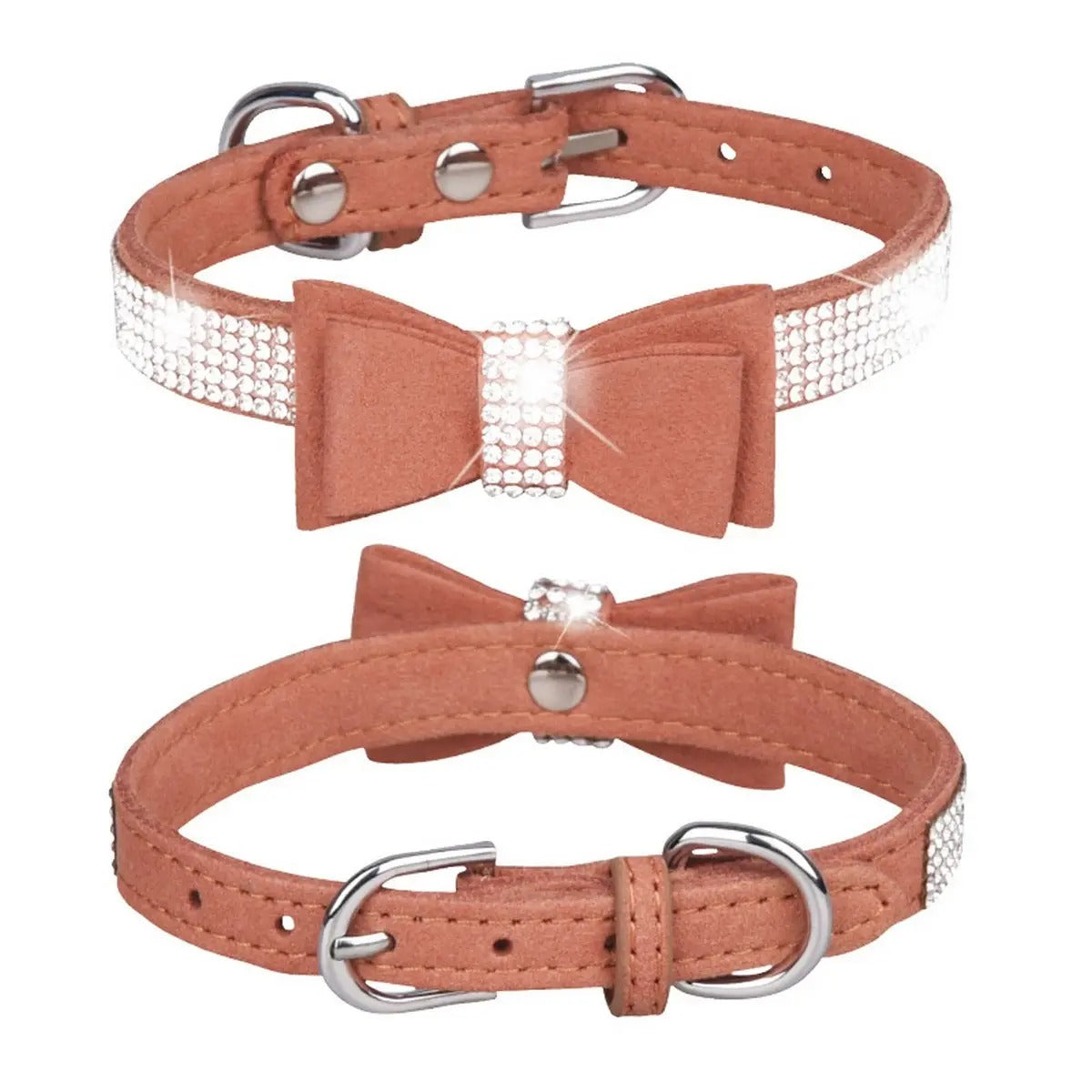 Bling Rhinestone Dog & Cat Collar with Leash_CWMM5979