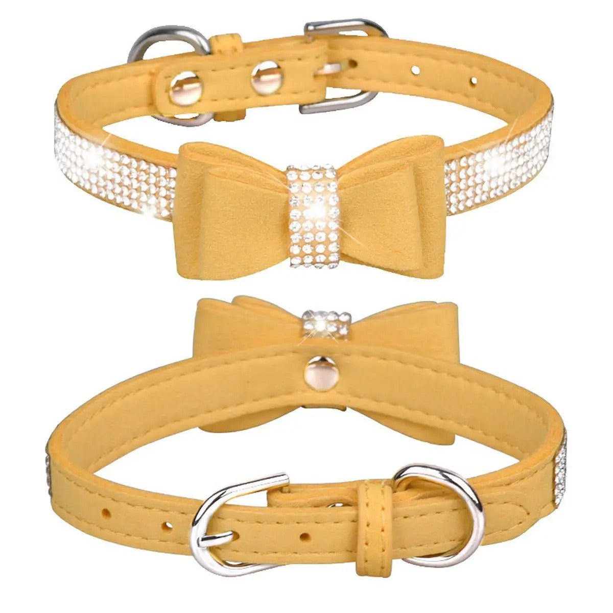 Bling Rhinestone Dog & Cat Collar with Leash_CWMM5979