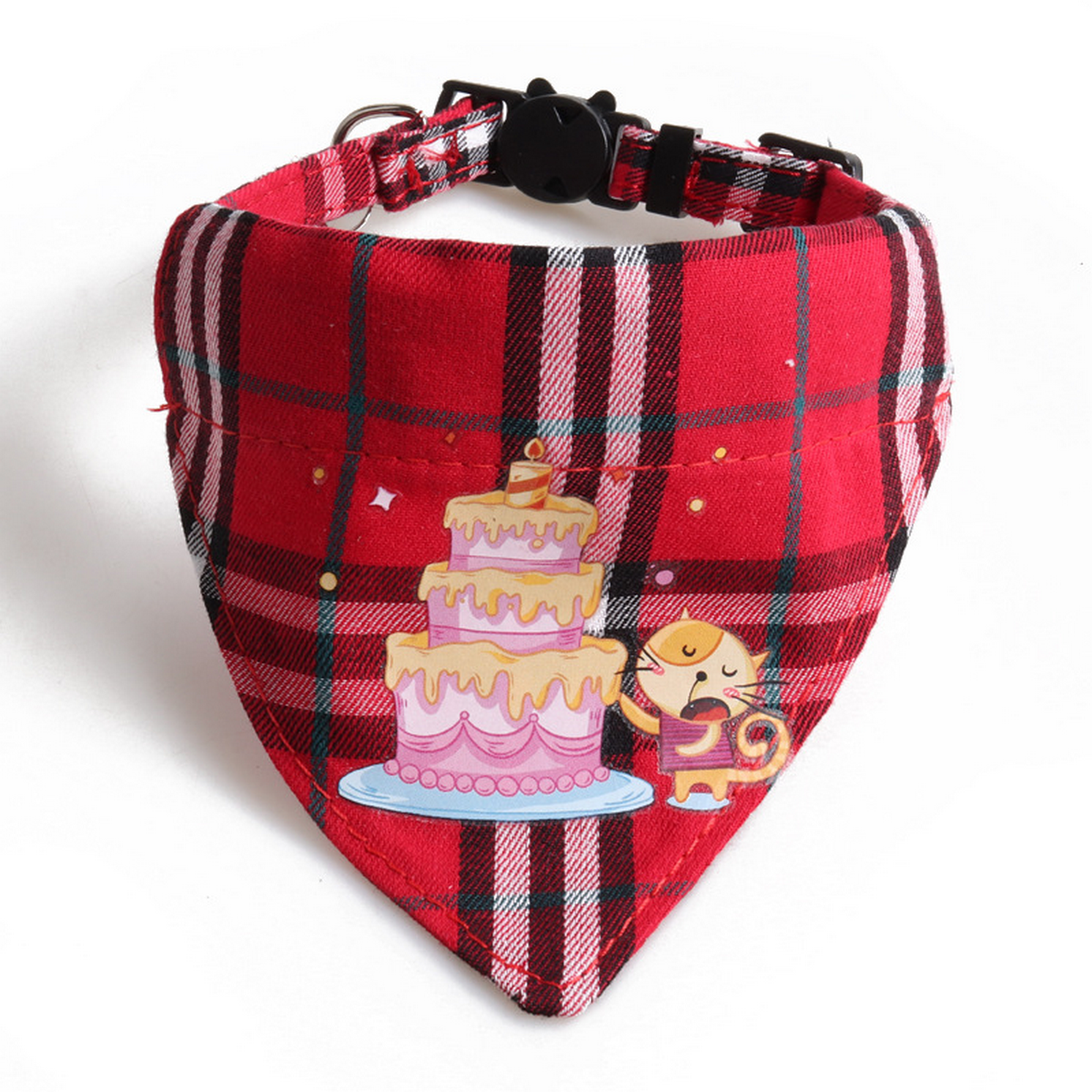 Cat Collar Set – Birthday Bow & Triangle Scarf_CWMM7768