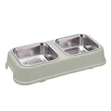 Square Pet Bowl Dual Removable Easy Clean Non-Slip_CWMM5167