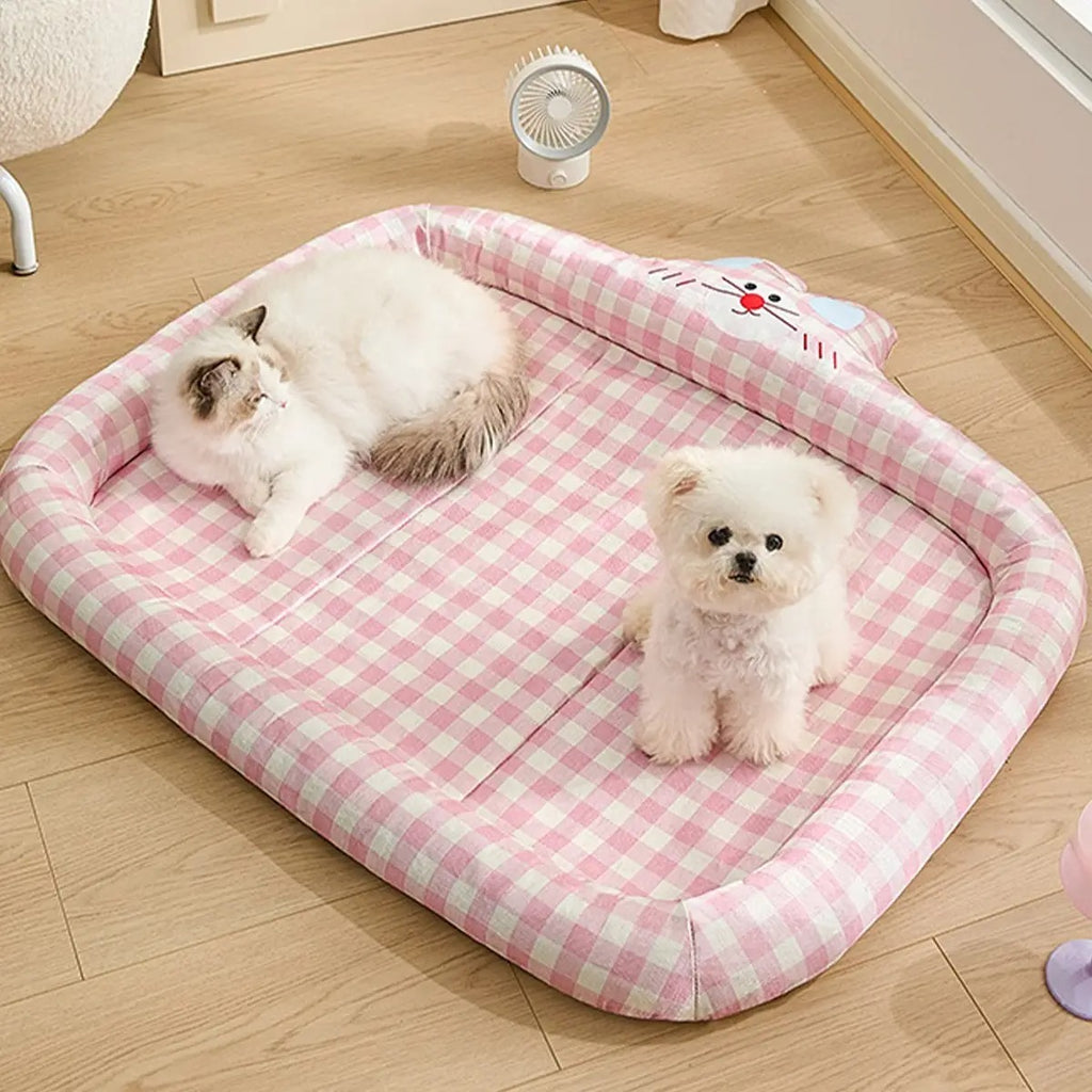 Summer Cooling Silk Cat Bed,Multi-Cat & Dog Sofa_CWMM7047