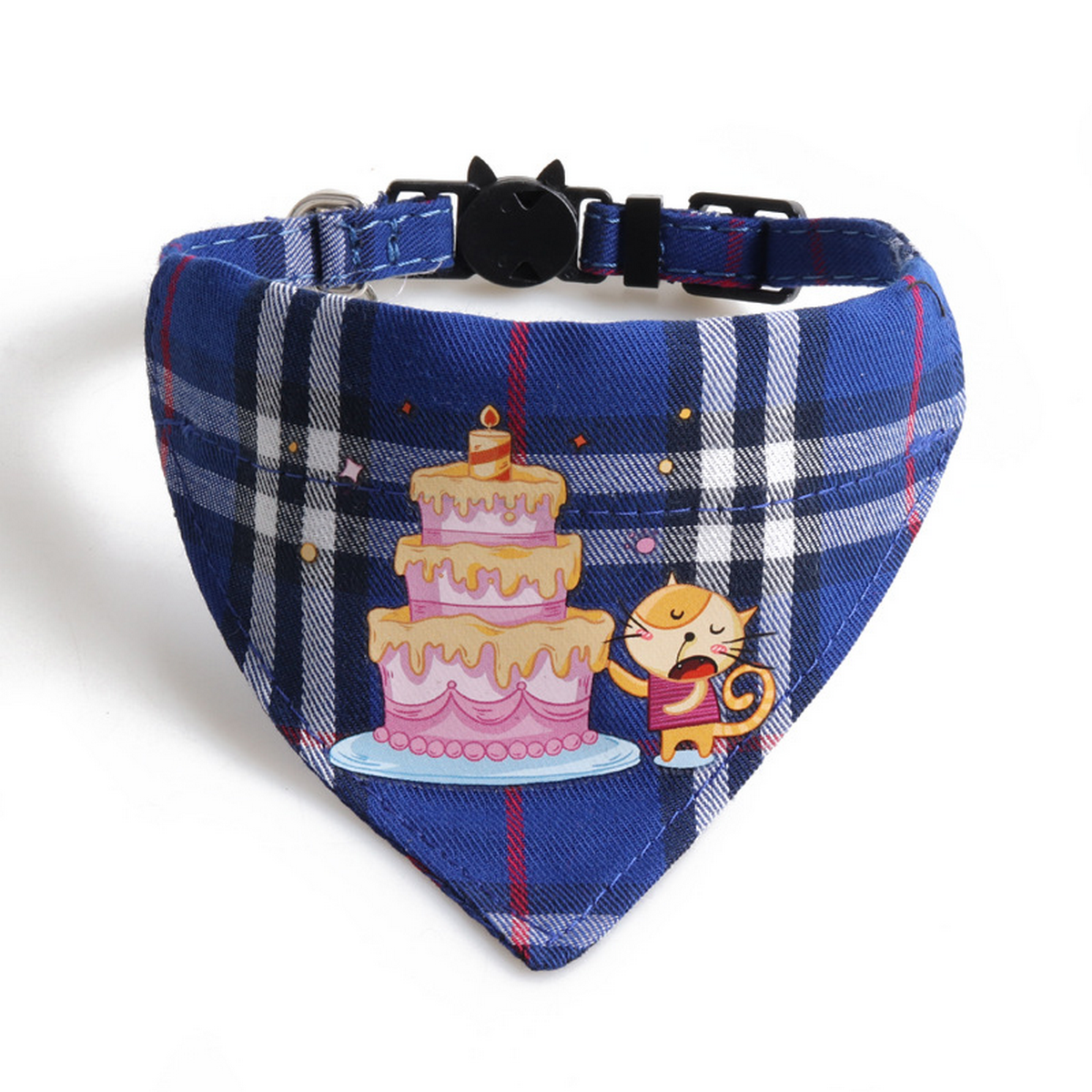 Cat Collar Set – Birthday Bow & Triangle Scarf_CWMM7768