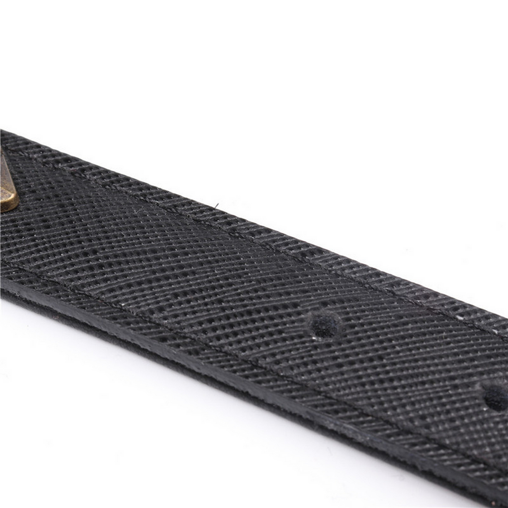 Vintage Leather Dog Collar – Antique Bronze Buckle_CWMM7777