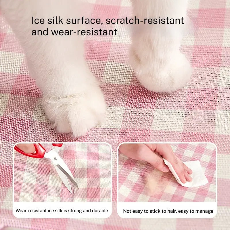 Summer Cooling Silk Cat Bed,Multi-Cat & Dog Sofa_CWMM7047