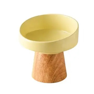 Tilted Raised Ceramic Pet Bowl for Neck Comfort_CWMM5938