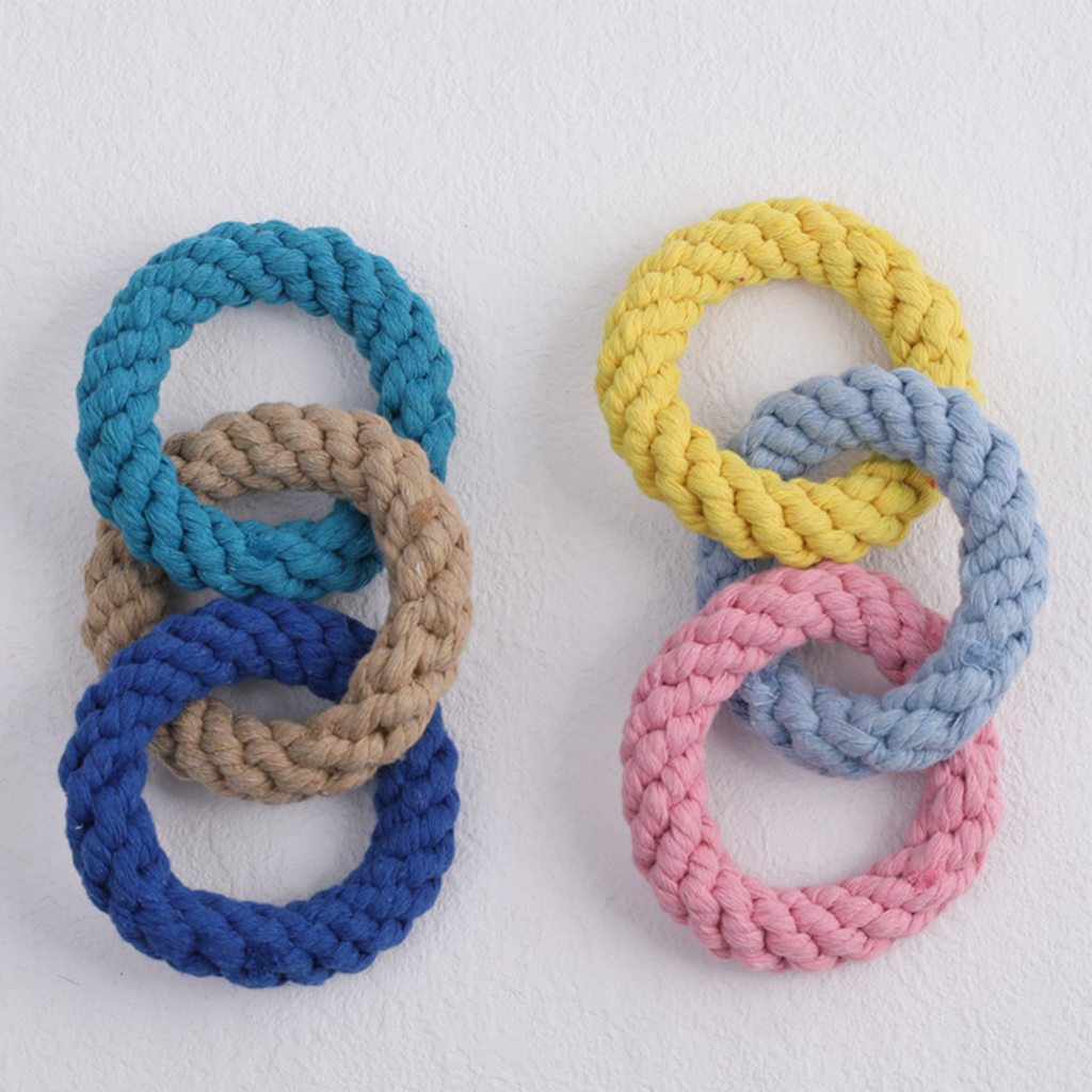 Triple Ring Rope Dog Toy – Handwoven & Durable_CWMM8030