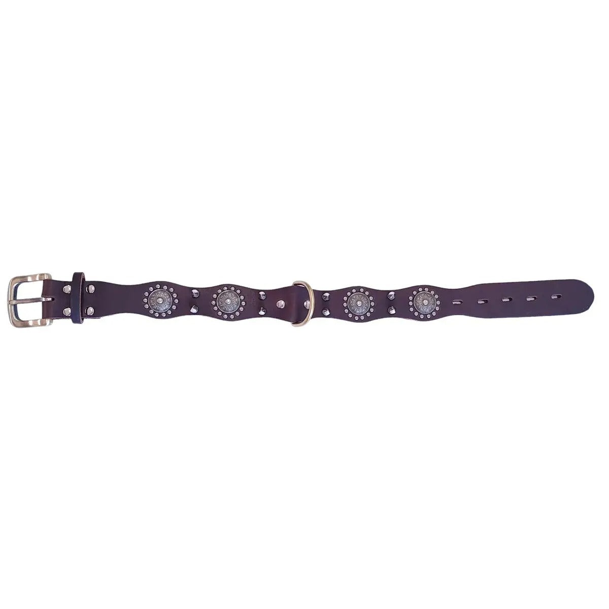 Vintage Studded Leather Dog Collar, Anti-Breakaway_CWMM7712