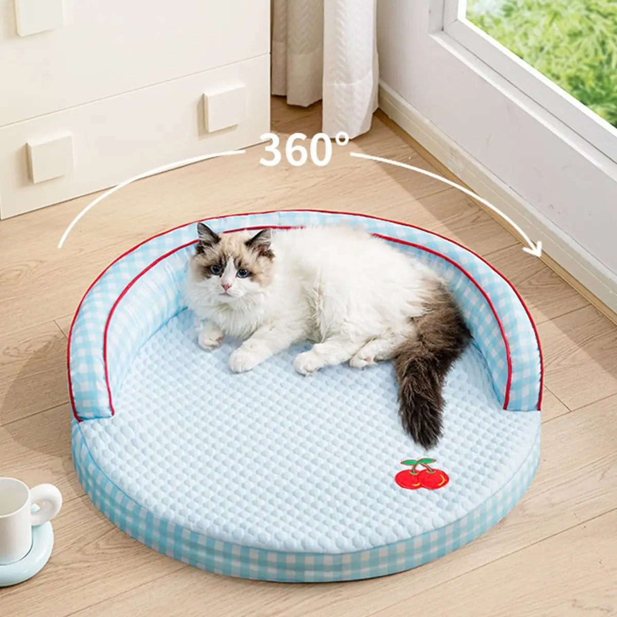Summer Bed Round Pet Mat - Removable Cover_CWMM7000