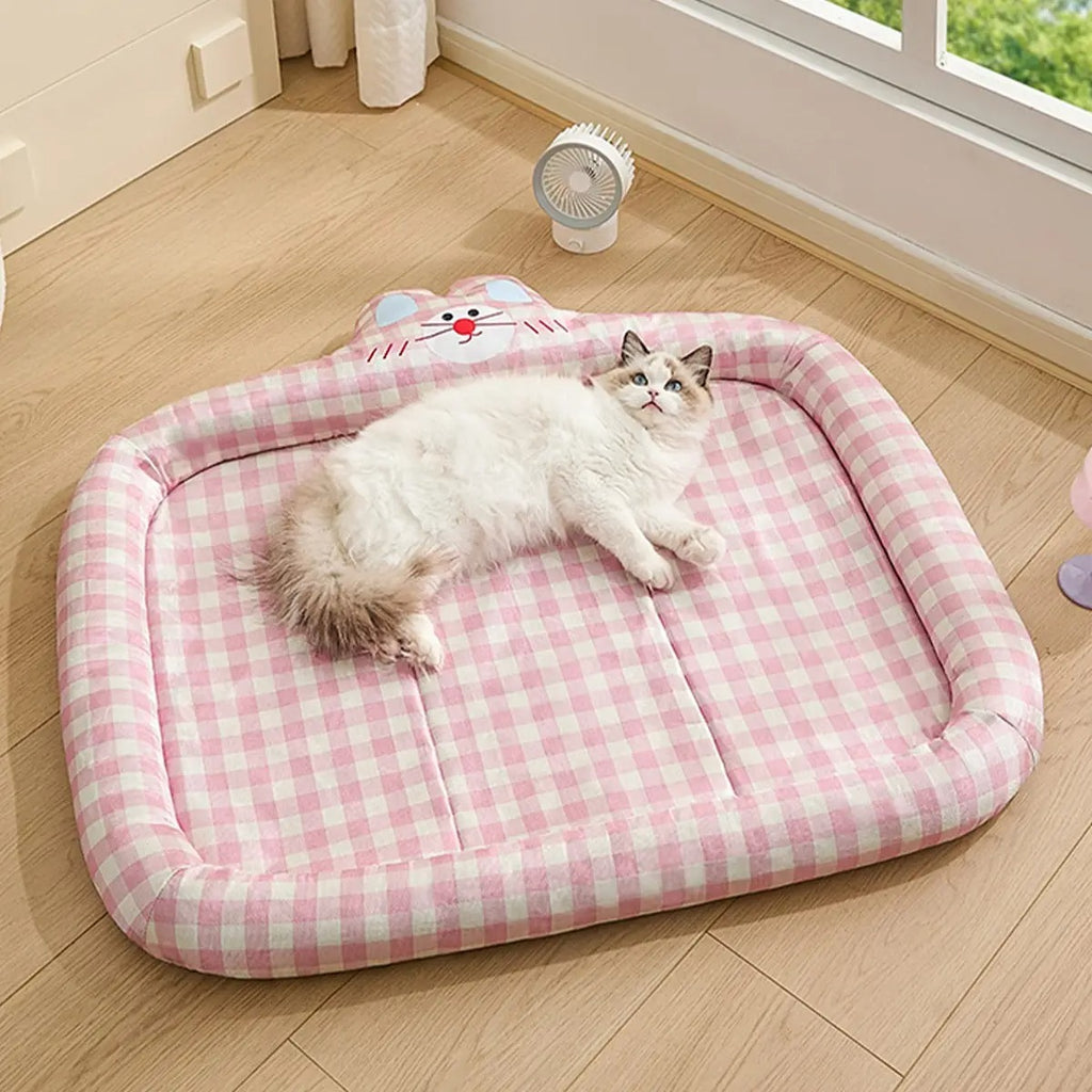 Summer Cooling Silk Cat Bed,Multi-Cat & Dog Sofa_CWMM7047