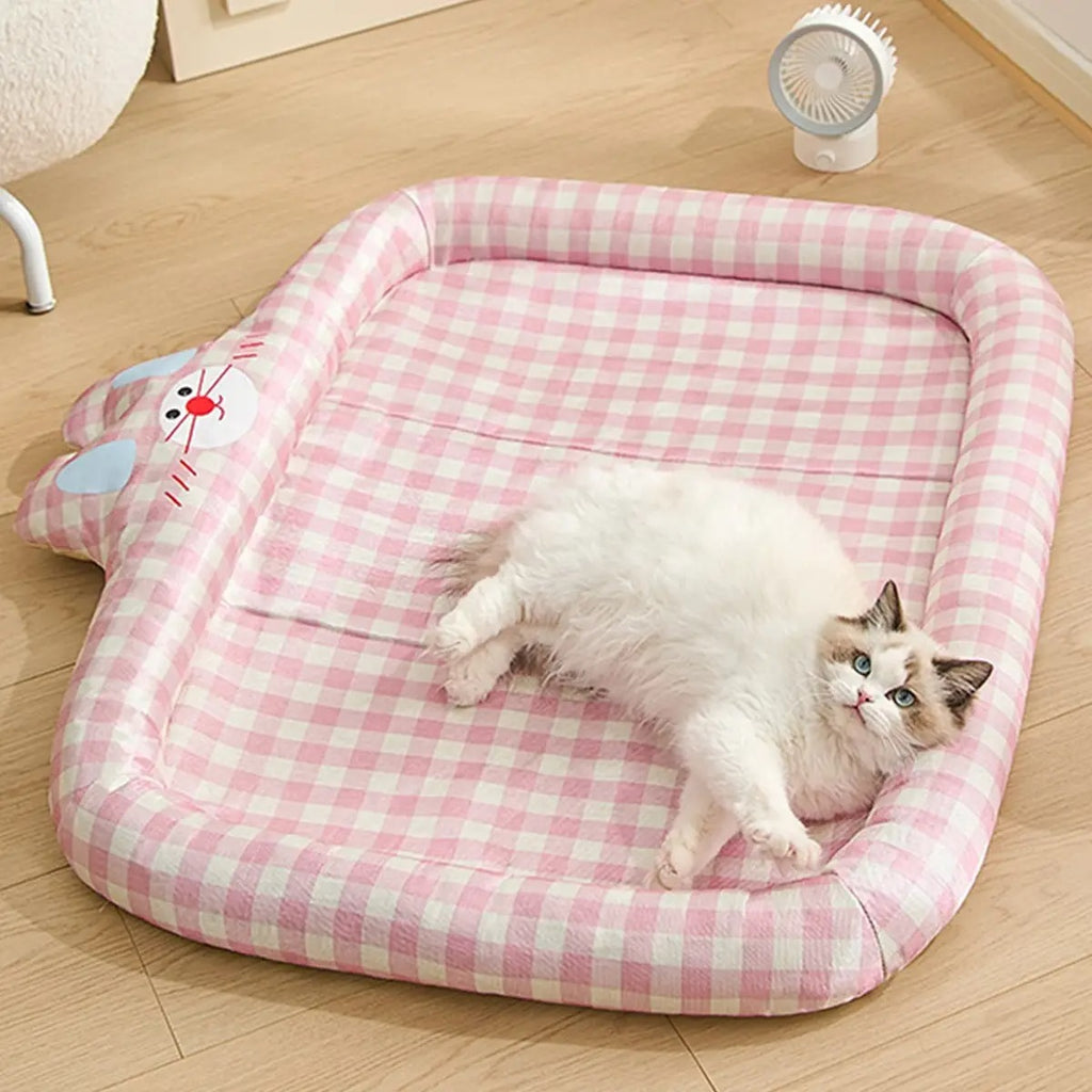 Summer Cooling Silk Cat Bed,Multi-Cat & Dog Sofa_CWMM7047