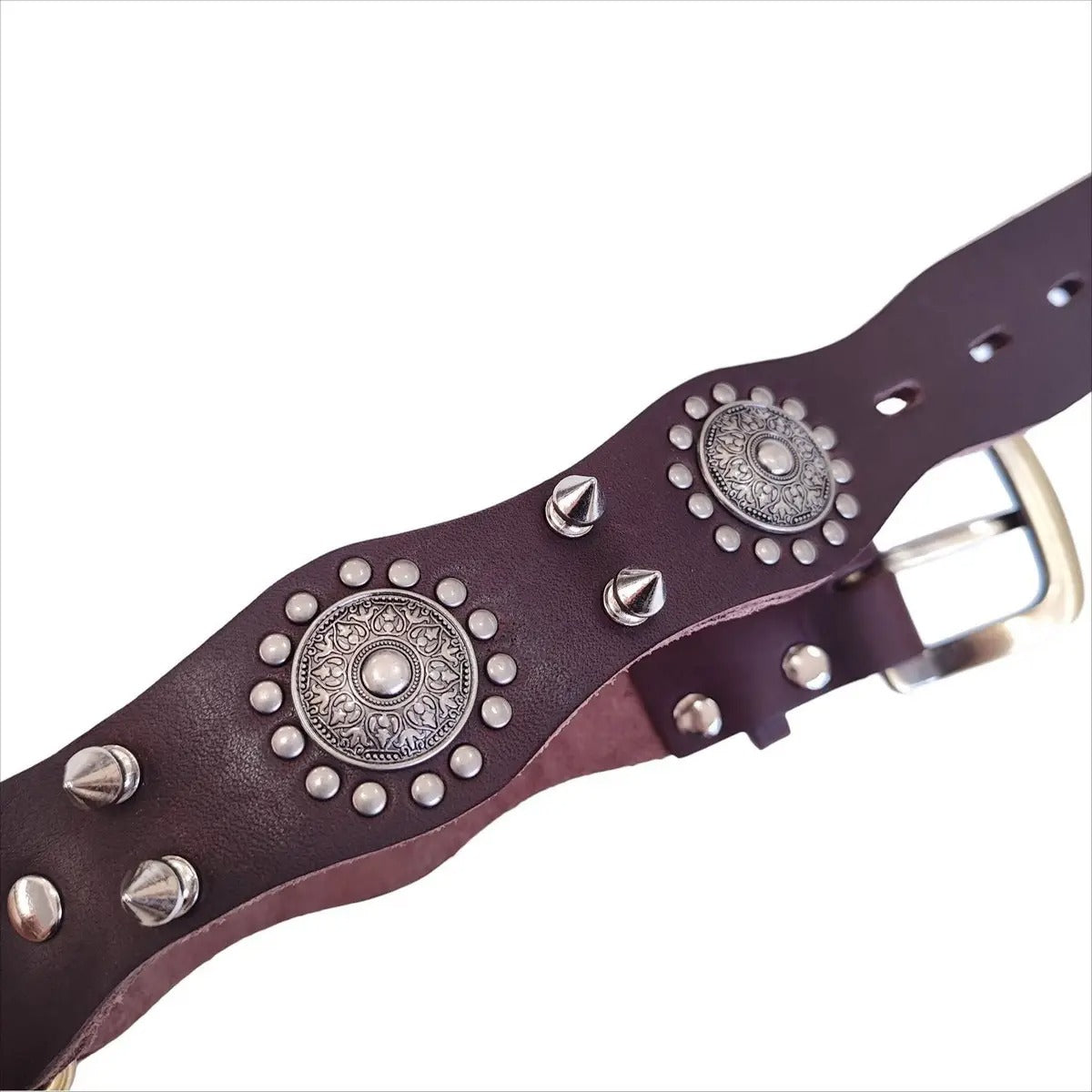 Vintage Studded Leather Dog Collar, Anti-Breakaway_CWMM7712
