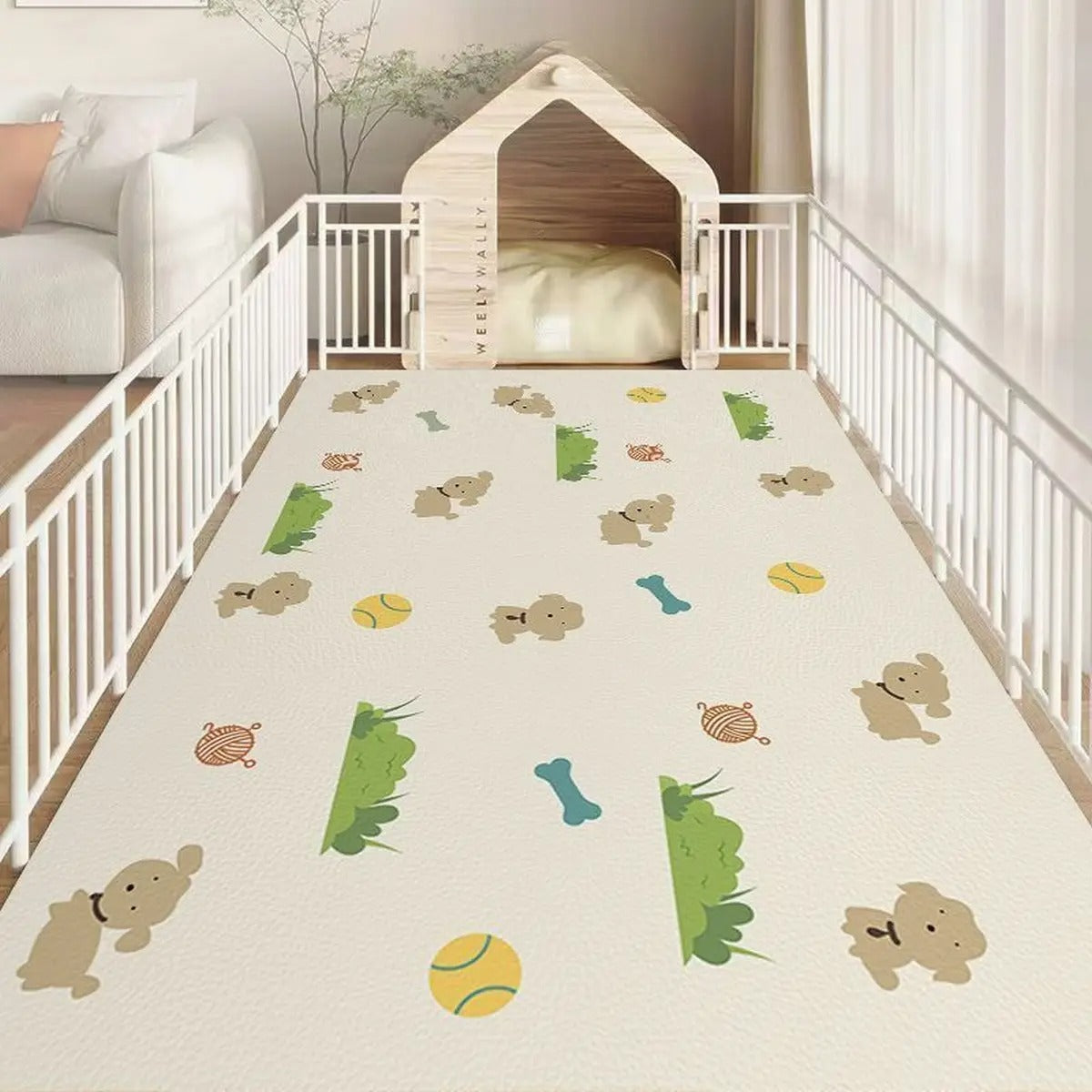 Cartoon Waterproof PVC Pet Feeding & Play Ma_CWMM6067