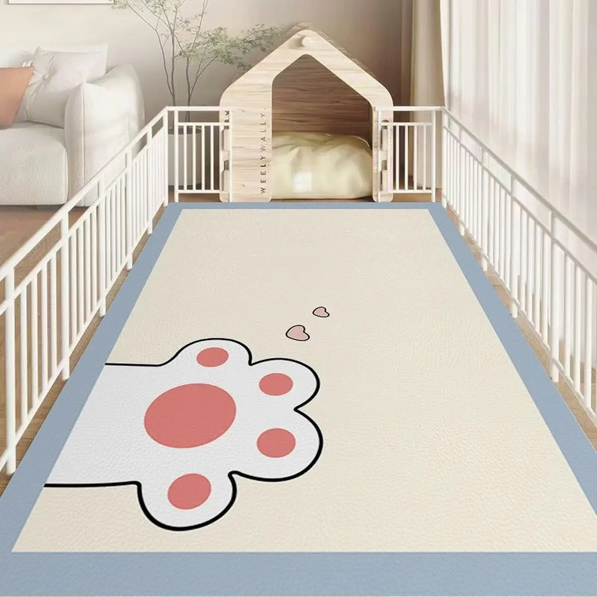 Cartoon Waterproof PVC Pet Feeding & Play Ma_CWMM6067