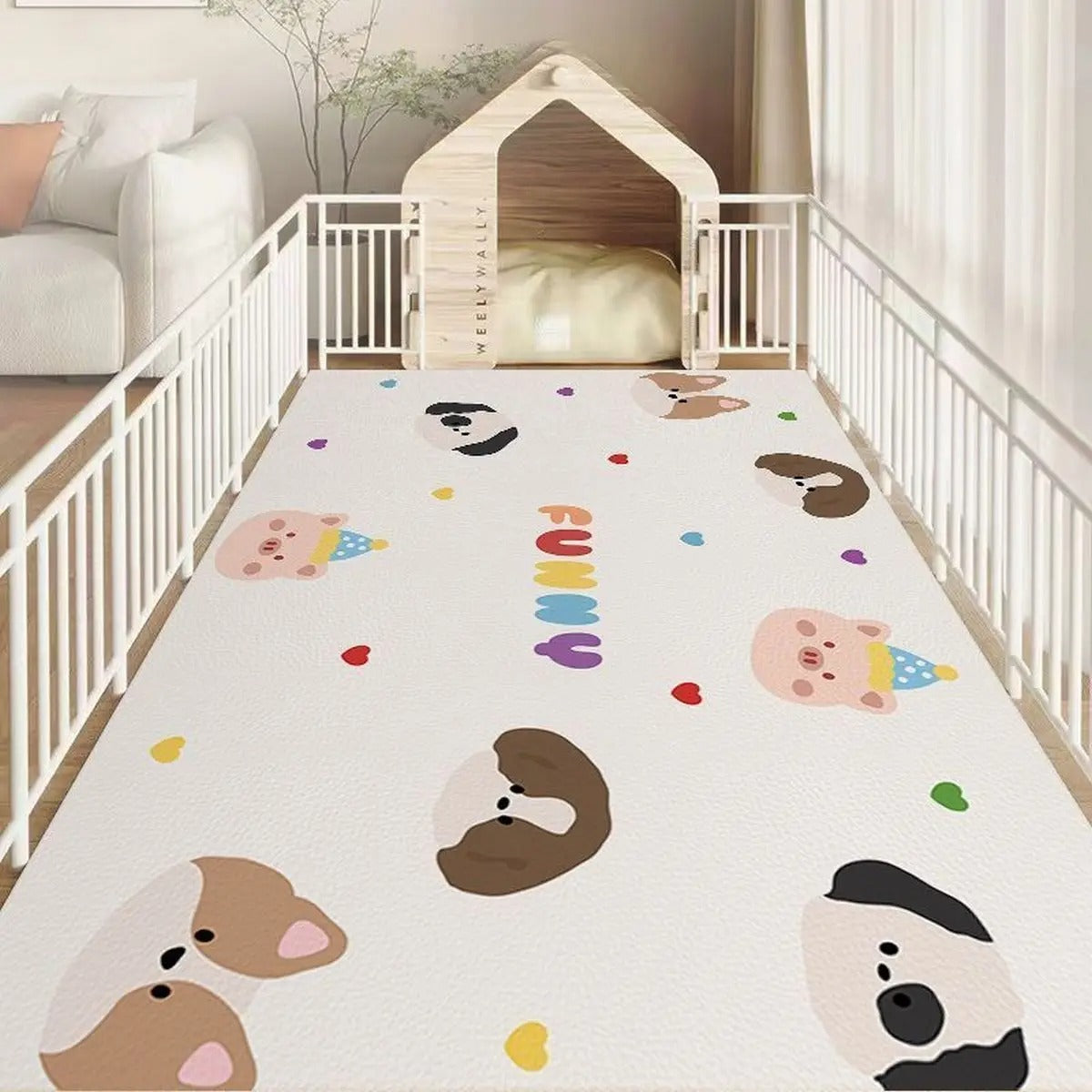 Cartoon Waterproof PVC Pet Feeding & Play Ma_CWMM6067