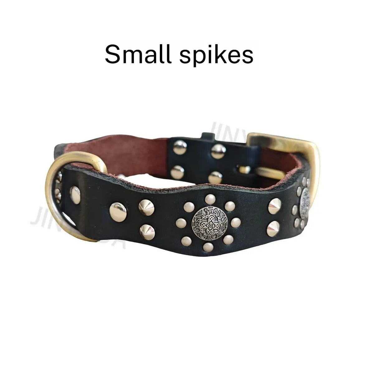 Vintage Studded Leather Dog Collar, Anti-Breakaway_CWMM7712