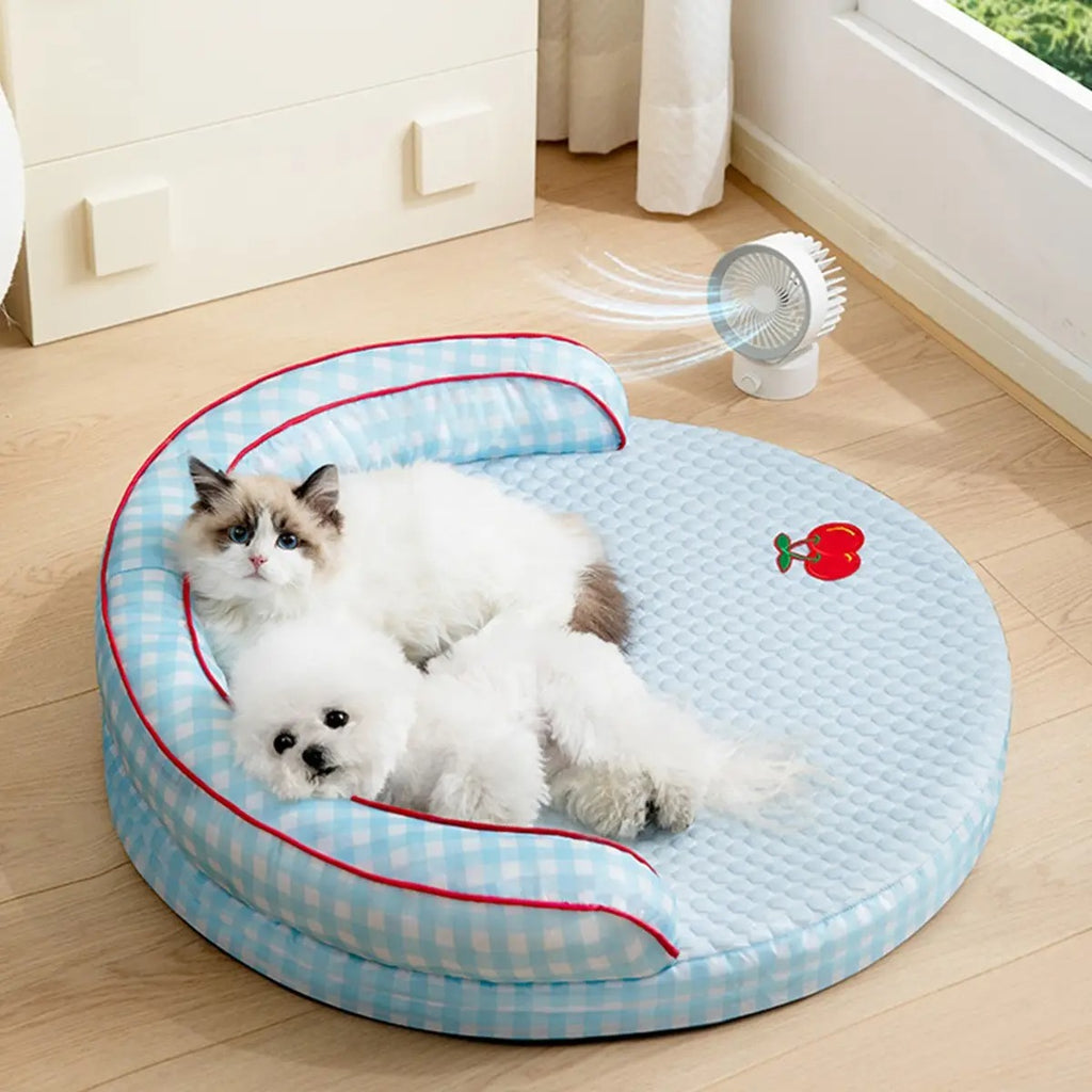 Summer Bed Round Pet Mat - Removable Cover_CWMM7000
