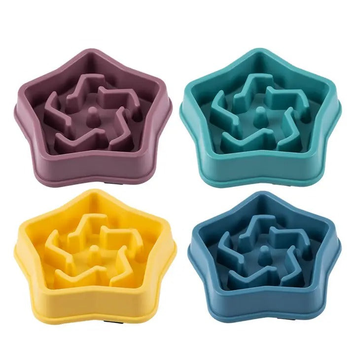 Star-Shaped Slow Feed Dog/Cat Pet Bowl,Anti-choke_CWMM5244