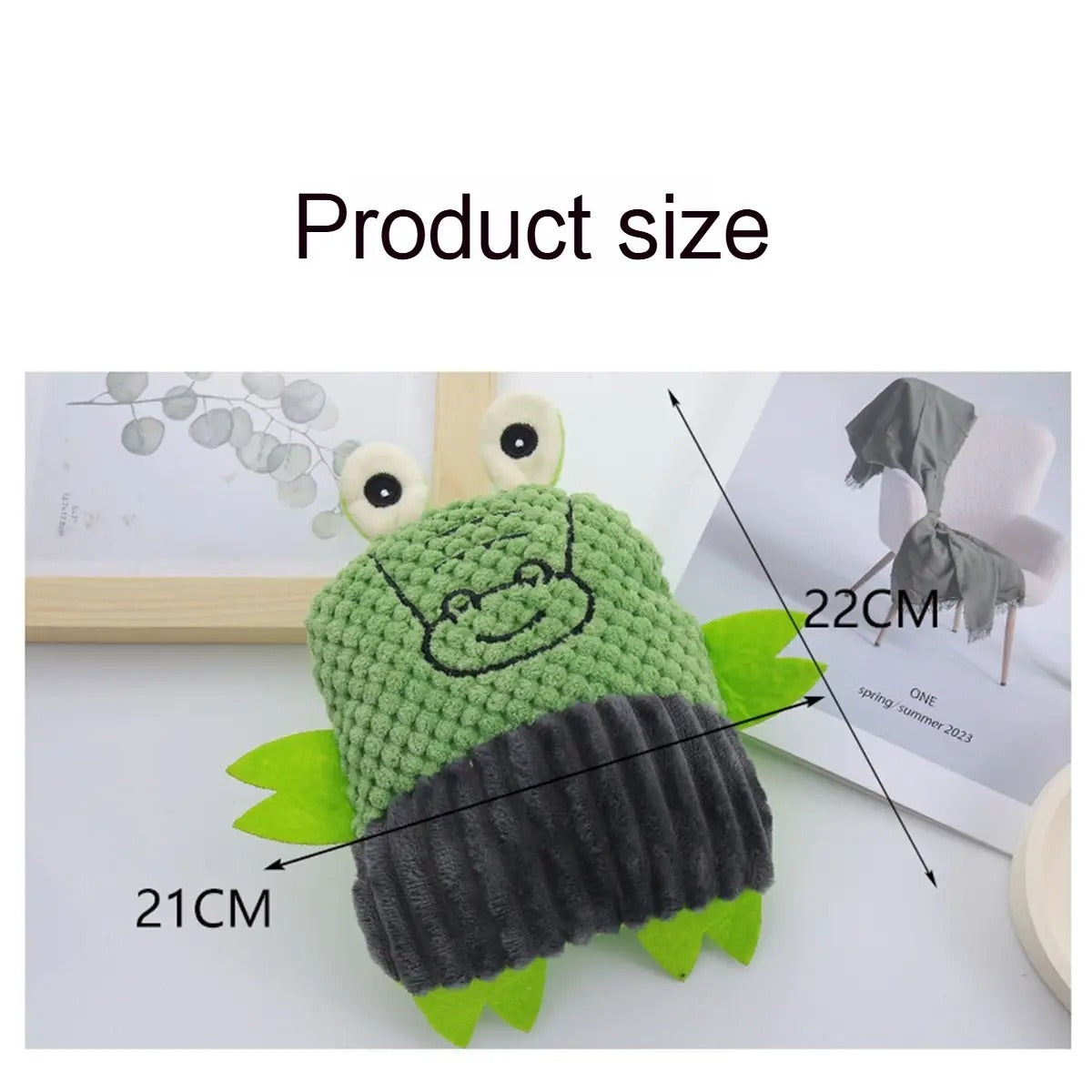 Tough Squeaky Alligator Plush Chew Toy Pet Toy_CWMM5403