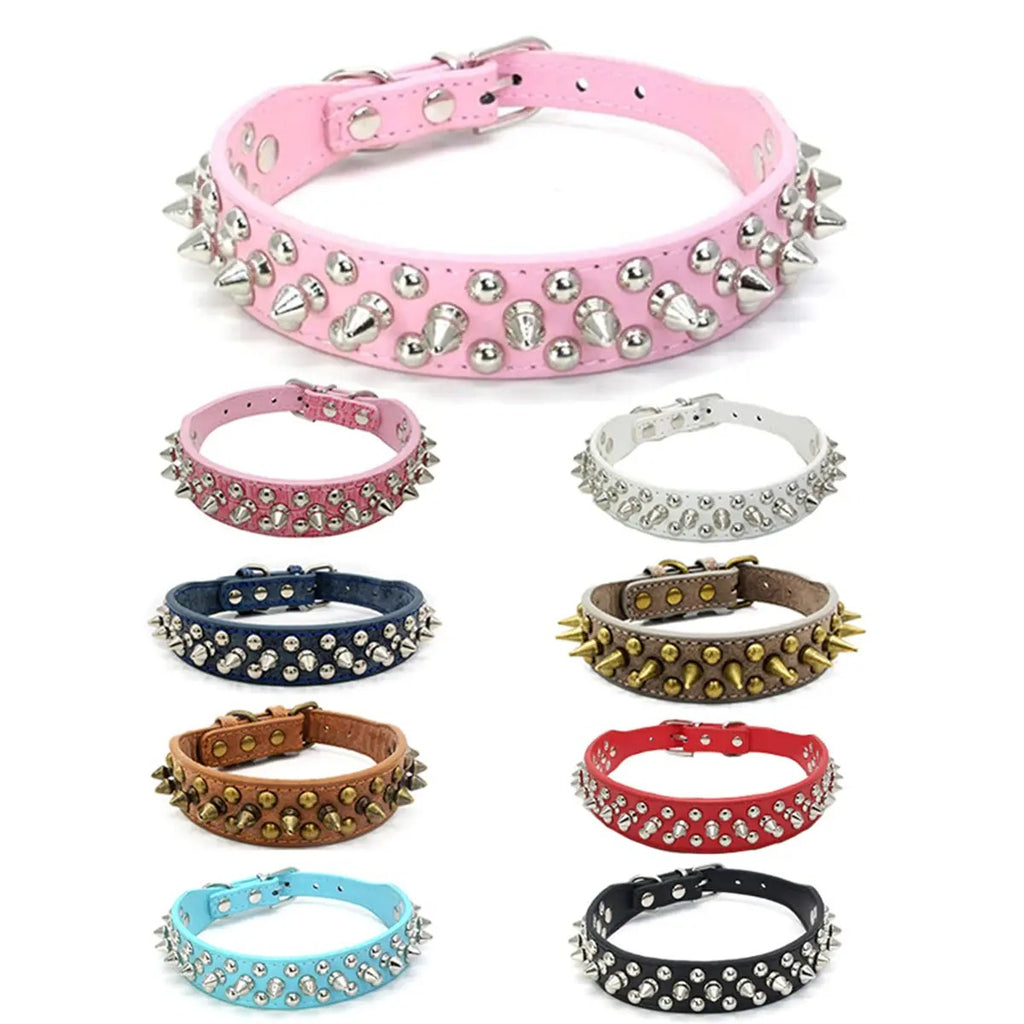 Anti-Bite Rivet Dog Collar for Large Dogs_CWMM5978