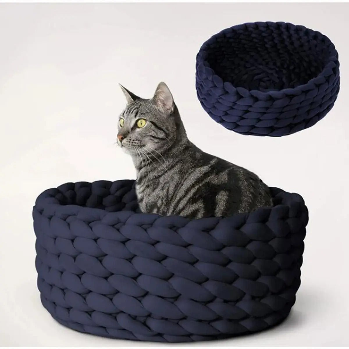 Chunky Handwoven Pet Bed, Machine Washable Cotton_CWMM6457
