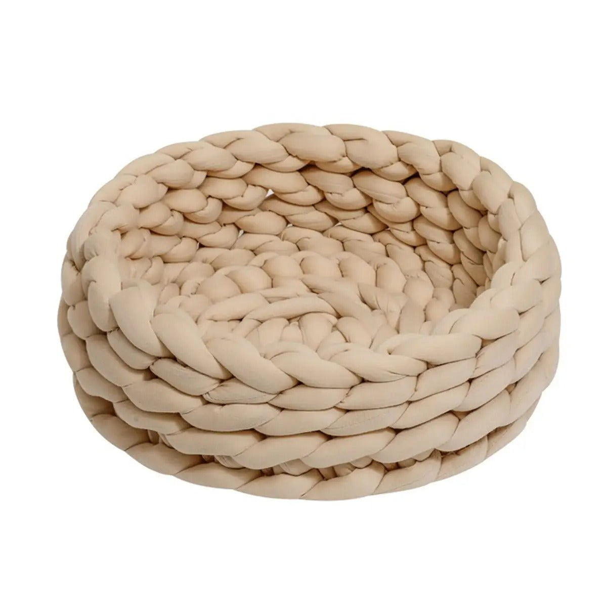 Chunky Handwoven Pet Bed, Machine Washable Cotton_CWMM6457