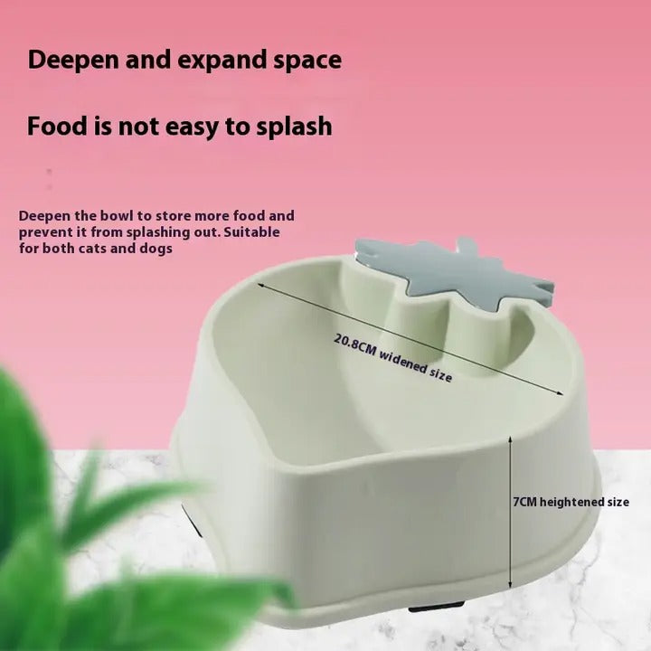 Strawberry Shaped Single Pet Bowl,Dog Cat Bowl_CWMM5170