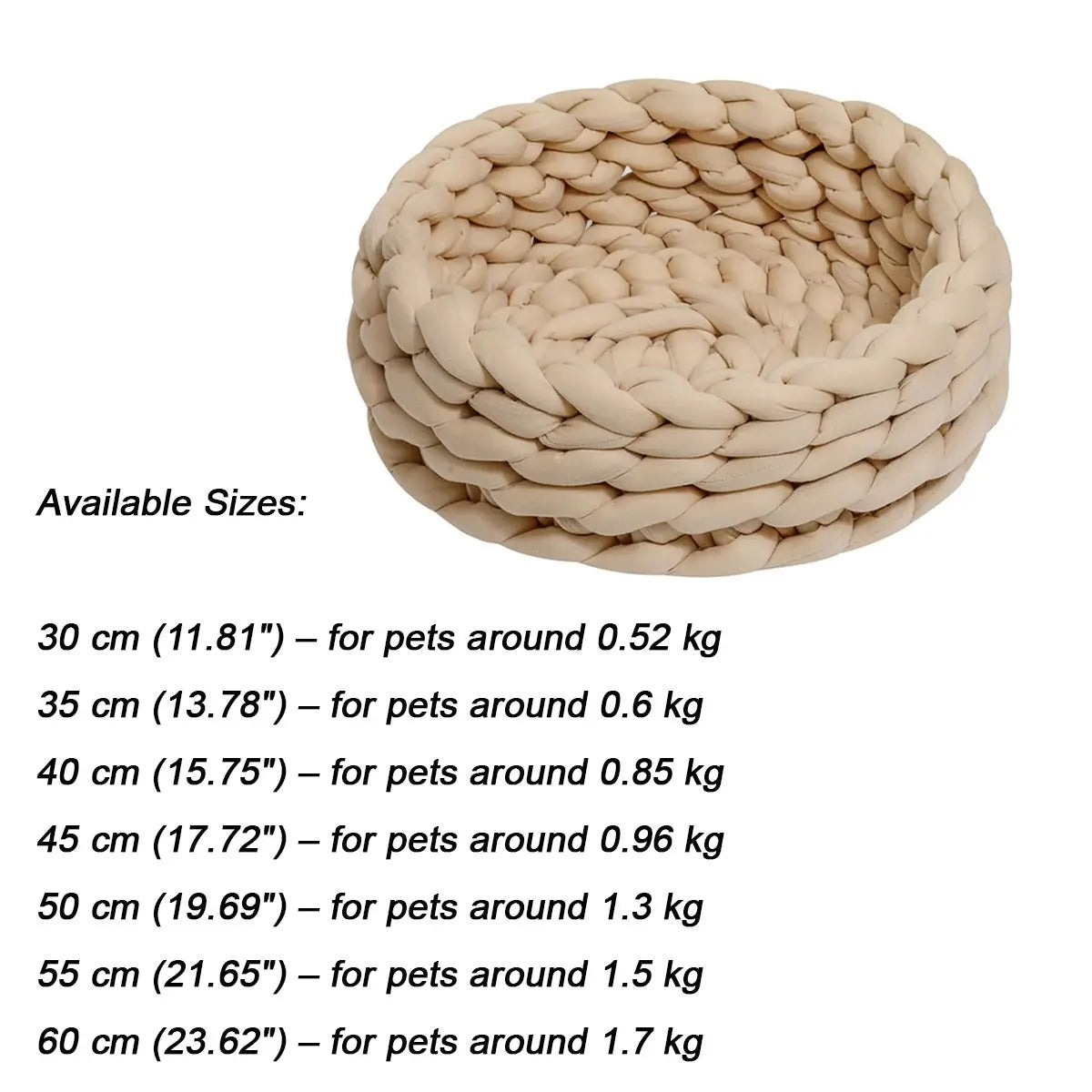 Chunky Handwoven Pet Bed, Machine Washable Cotton_CWMM6457
