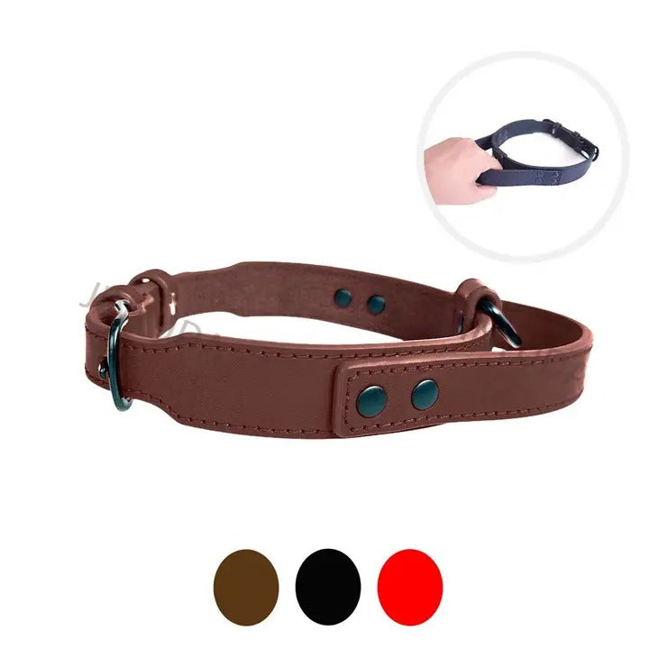Tactical Leather Dog Collar with Control Handle_CWMM7722