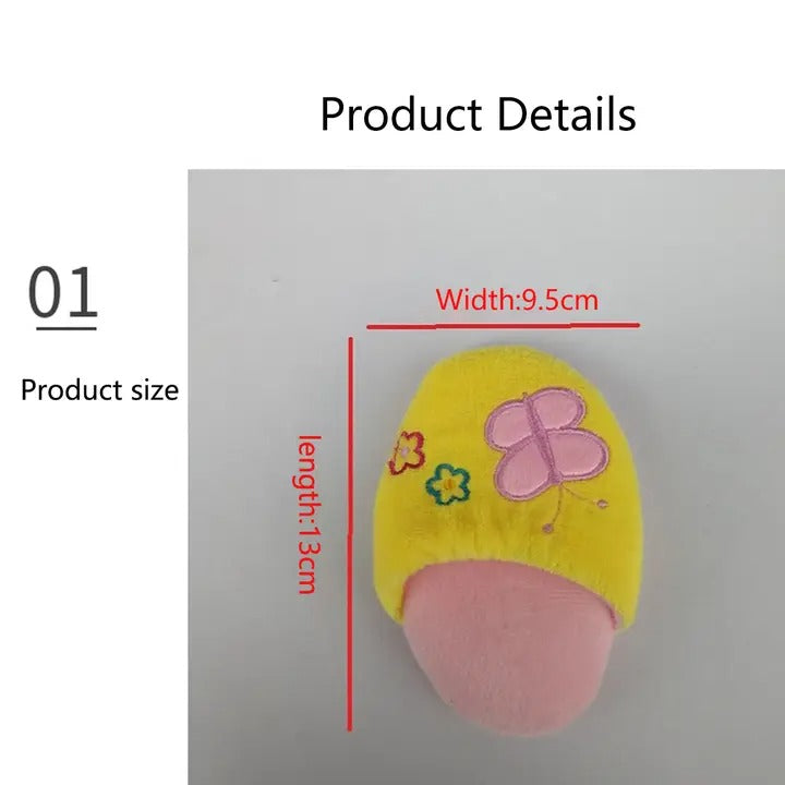 Squeaky Plush Slipper Chew Toy for Cats and Dogs_CWMM5396