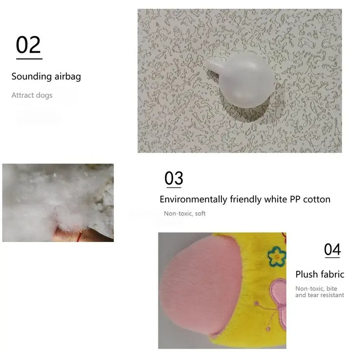 Squeaky Plush Slipper Chew Toy for Cats and Dogs_CWMM5396